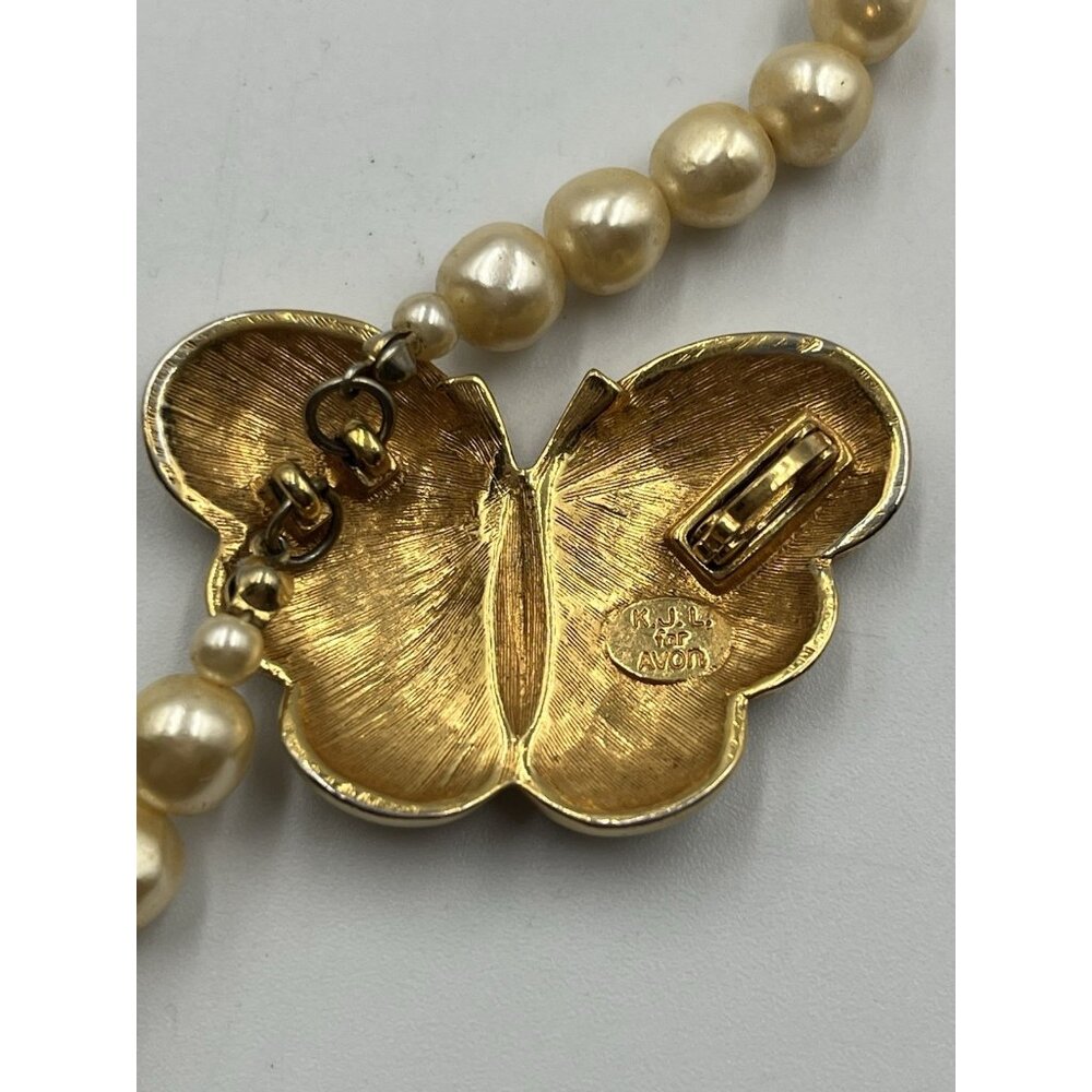 Vintage Kenneth Jay Lane Kjl For Avon Pearl Ename… - image 6